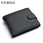 X.D.BOLO Men’s Genuine Cowhide Leather Wallet with Coin Pocket