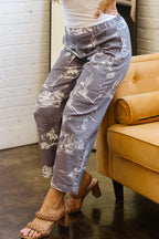 Gray Wild West Riding Vintage Printed Shift Jeans