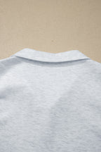 Light Grey Solid Color Sleeveless Zipper Tank and Skort Set