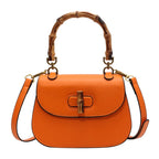 Retro Handheld Bamboo Shoulder Saddle Bag