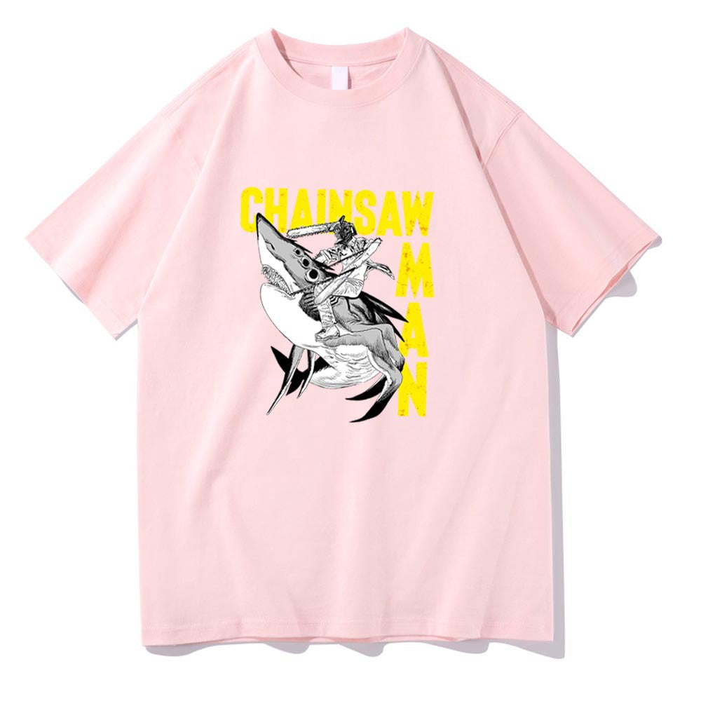 Chainsaw Man Harajuku Graphic Printed Short Sleeve Tee