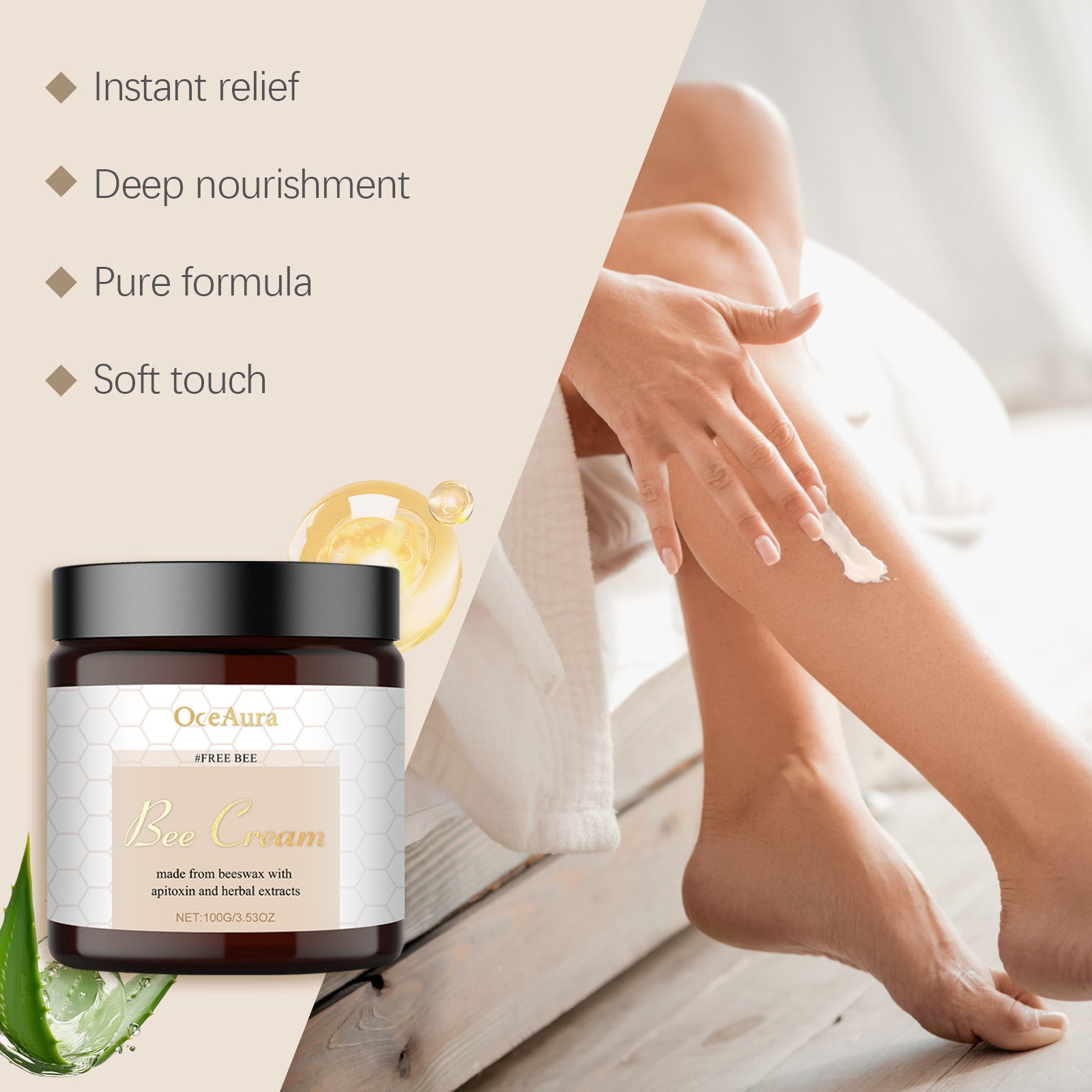 OceAura Bee Venom Care Cream Skin Care Daily Skin Moisturize