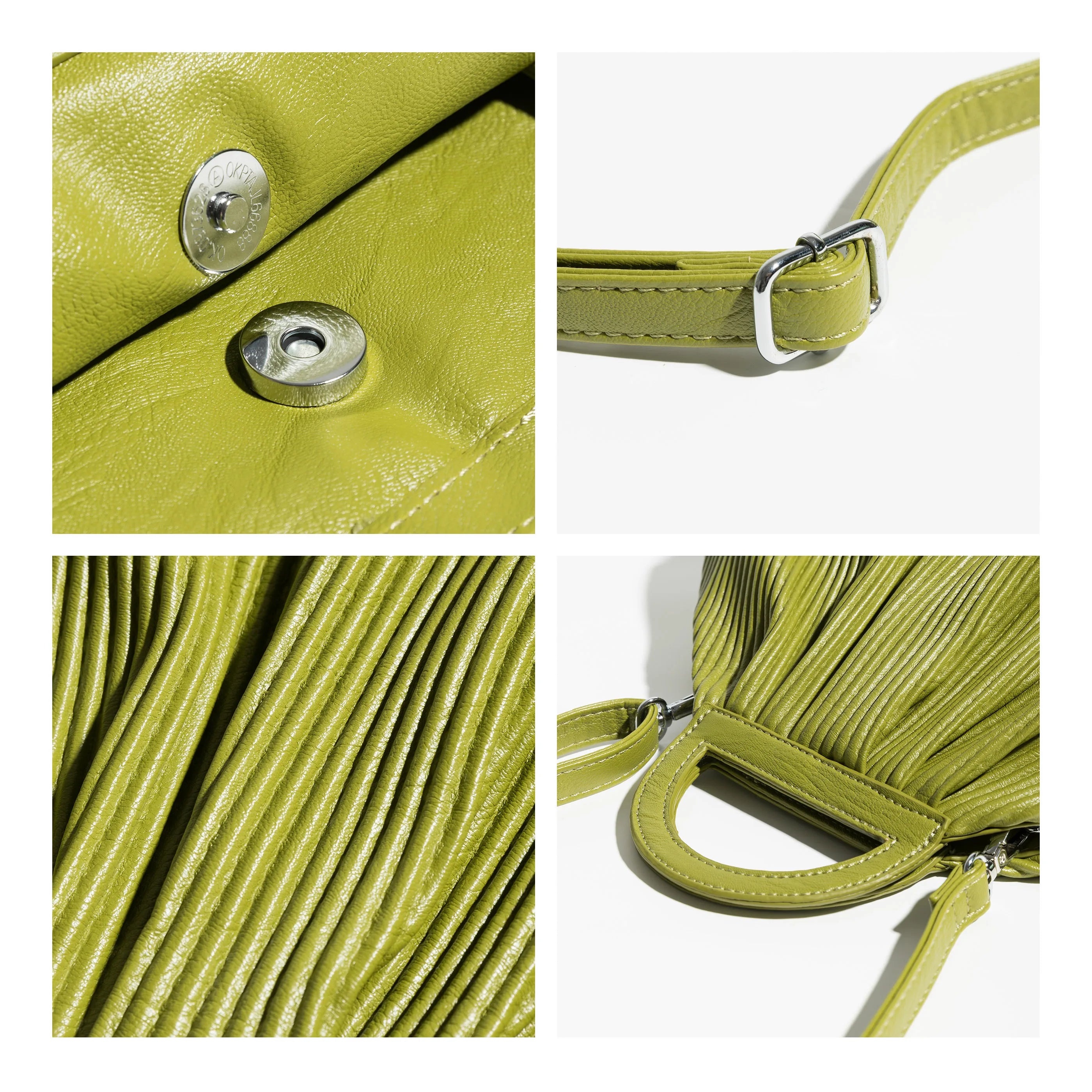 Winter Trend Women Pleated Dumpling Top Handle Purse Crossbody Bag