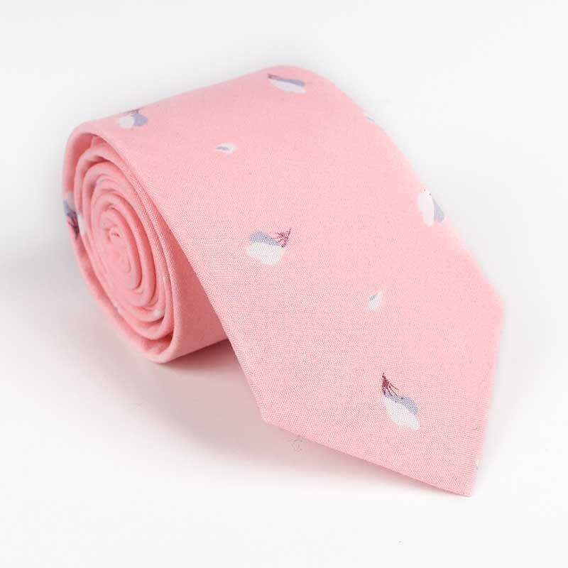 Necktie Men's New Cotton Printed Necktie Small Fresh Multi Color Necktie