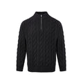 Men's Loose Fit Rich Man Hemp Pattern Coarse Knit Sweater