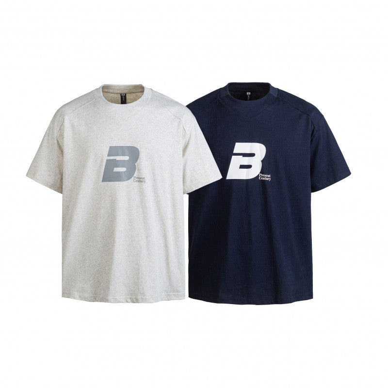 Men’s Casual Loose Fit Short Sleeve T-Shirt with Letter Print