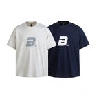 Men’s Casual Loose Fit Short Sleeve T-Shirt with Letter Print