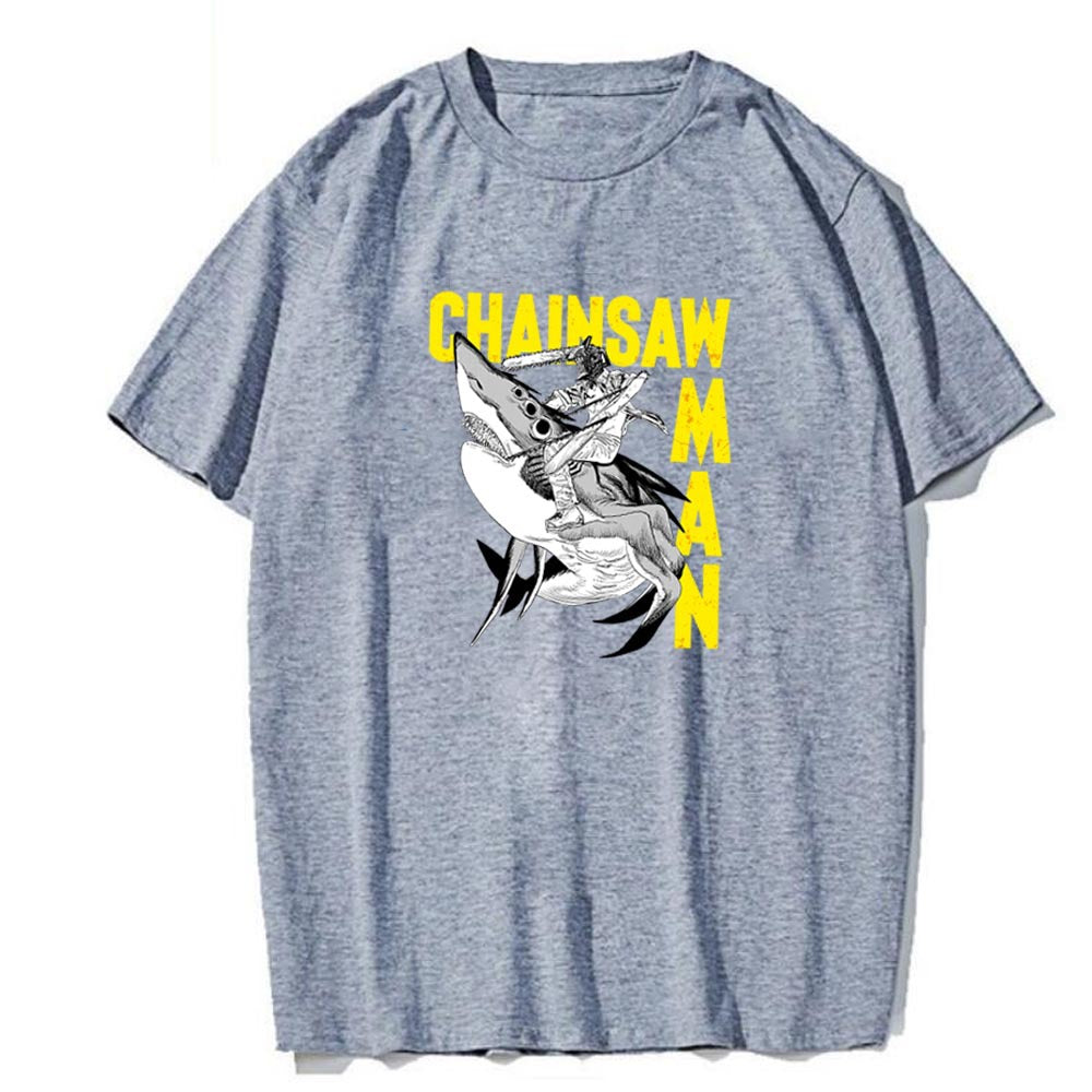 Chainsaw Man Harajuku Graphic Printed Short Sleeve Tee