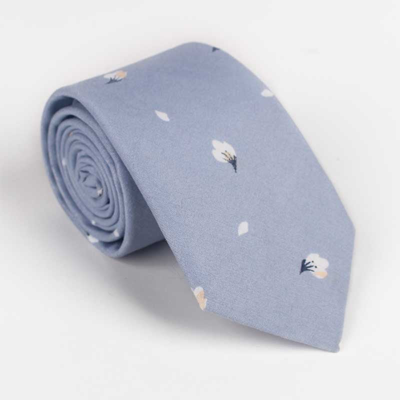 Necktie Men's New Cotton Printed Necktie Small Fresh Multi Color Necktie