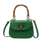 Retro Handheld Bamboo Shoulder Saddle Bag