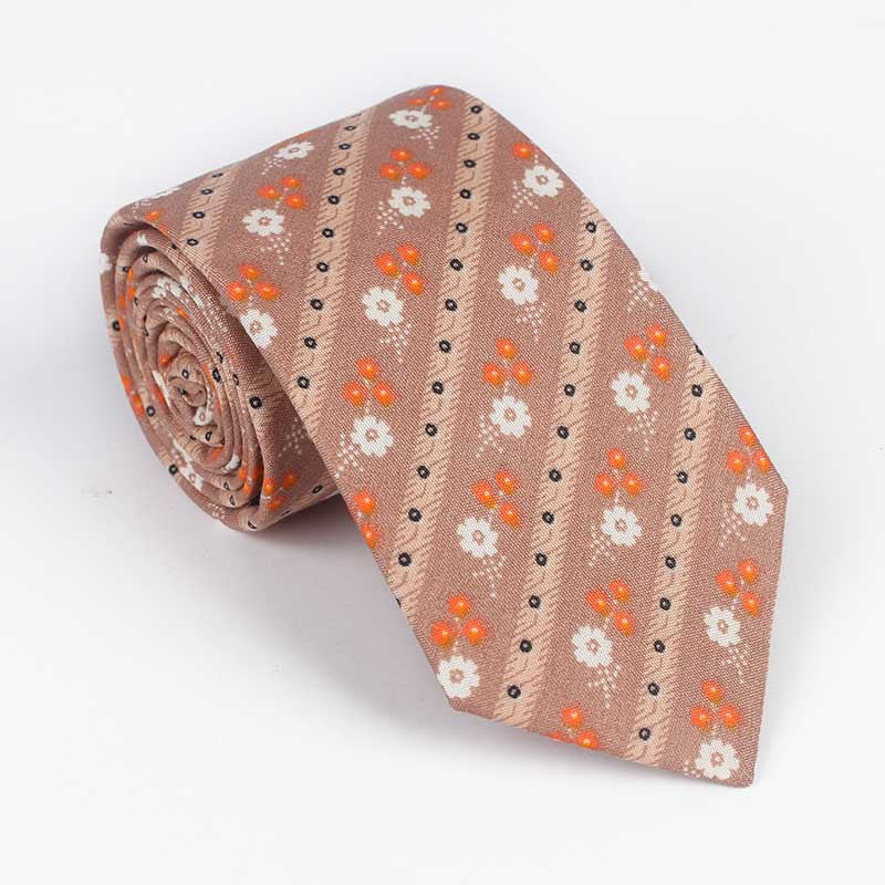 Necktie Men's New Cotton Printed Necktie Small Fresh Multi Color Necktie