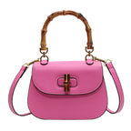 Retro Handheld Bamboo Shoulder Saddle Bag