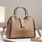 Crossbody Bag for Women with Crocodile Pattern