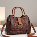 Crossbody Bag for Women with Crocodile Pattern