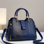 Crossbody Bag for Women with Crocodile Pattern