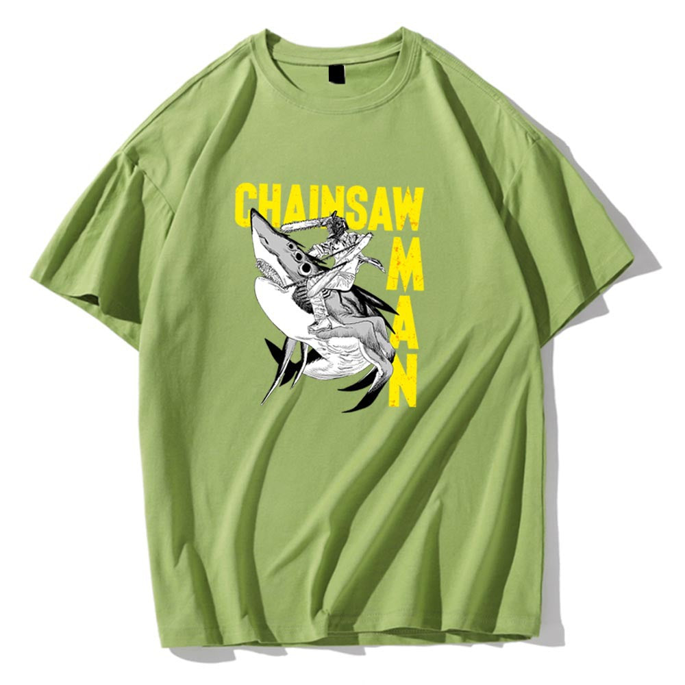 Chainsaw Man Harajuku Graphic Printed Short Sleeve Tee