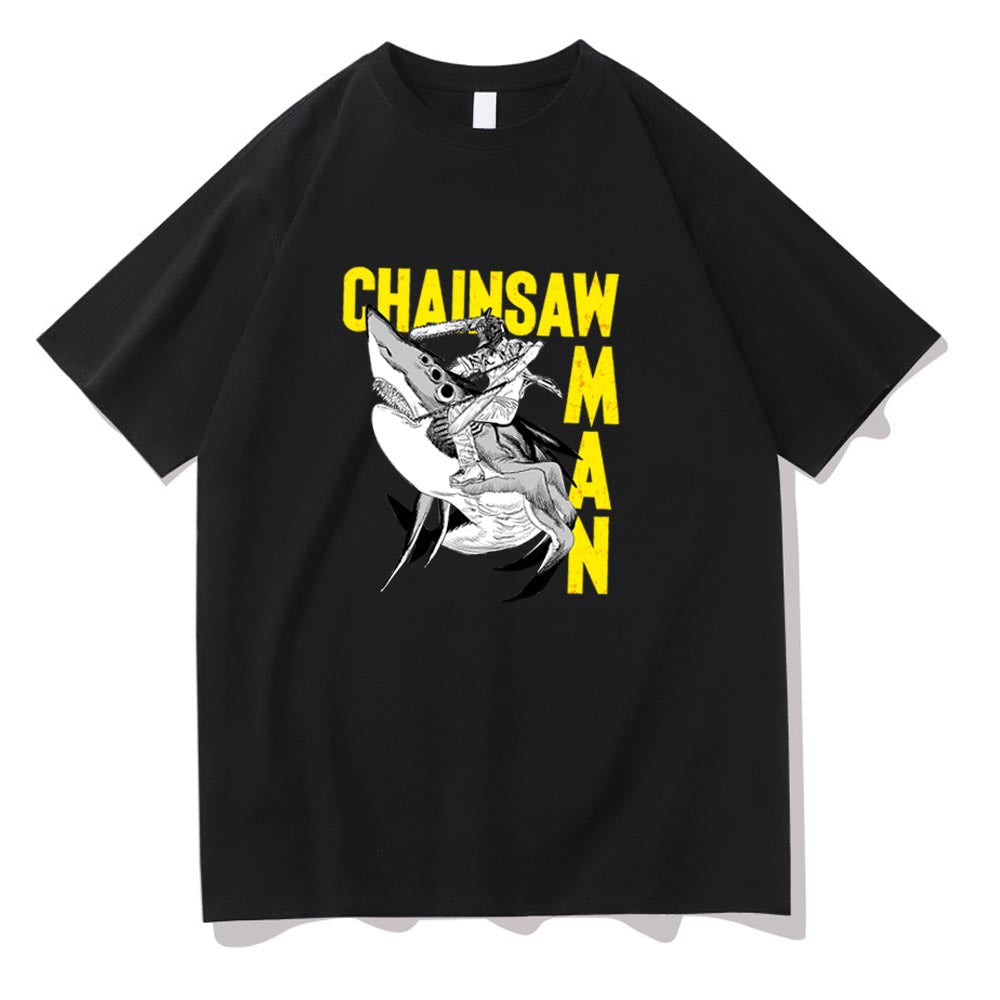 Chainsaw Man Harajuku Graphic Printed Short Sleeve Tee
