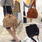 Retro Shoulder Bag Vintage Tassel Cross Body Bag