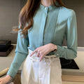 Elegant Bow V-Neck Chiffon Blouse for Women