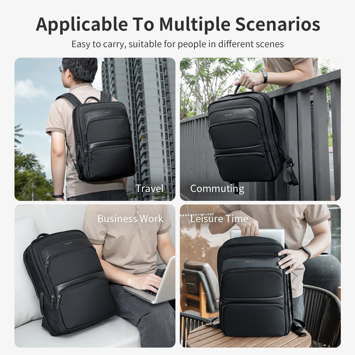 Tigernu Thin Expandable Laptop Backpack for Men