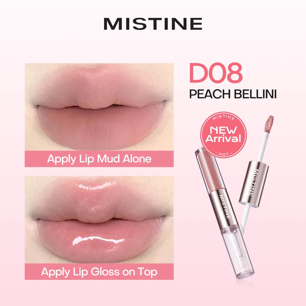 Mistine Double-Headed Lip Gloss – Hydrating Shine & Matte Finish