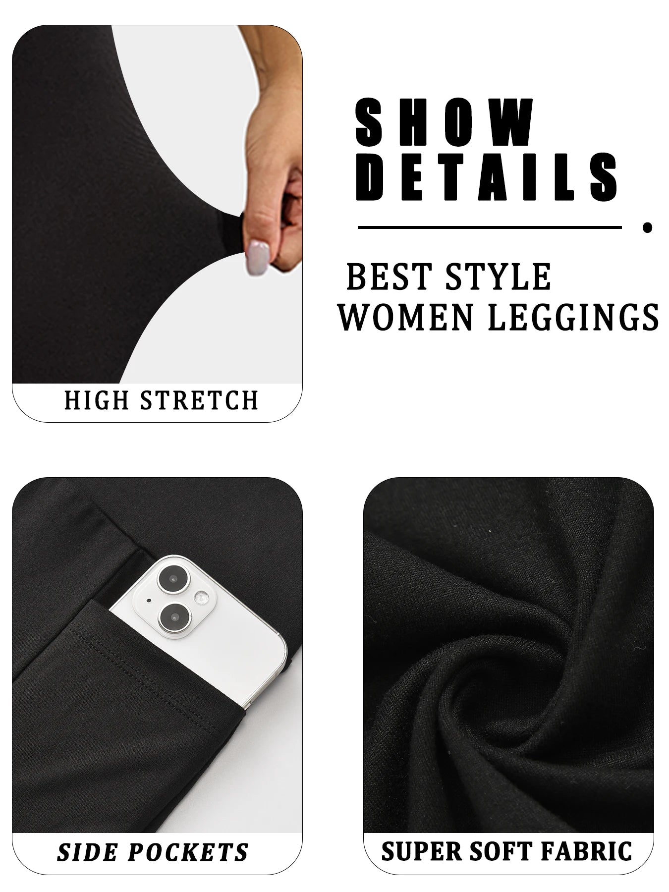 Women’s Super Soft Leggings with Pockets – High Waist Comfort