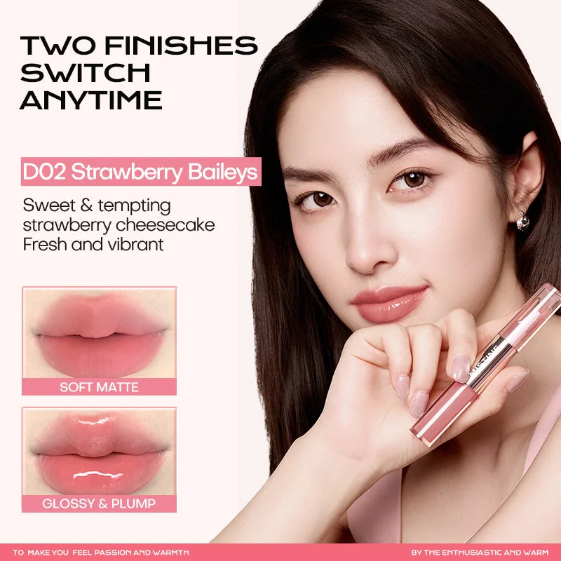 Mistine Double-Headed Lip Gloss – Hydrating Shine & Matte Finish