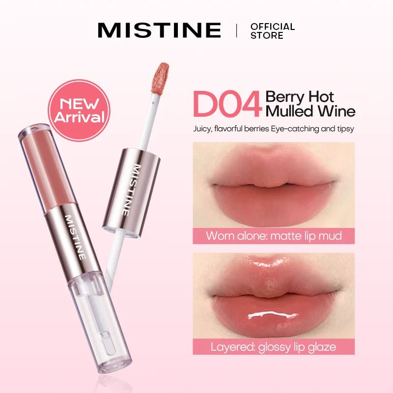 Mistine Double-Headed Lip Gloss – Hydrating Shine & Matte Finish