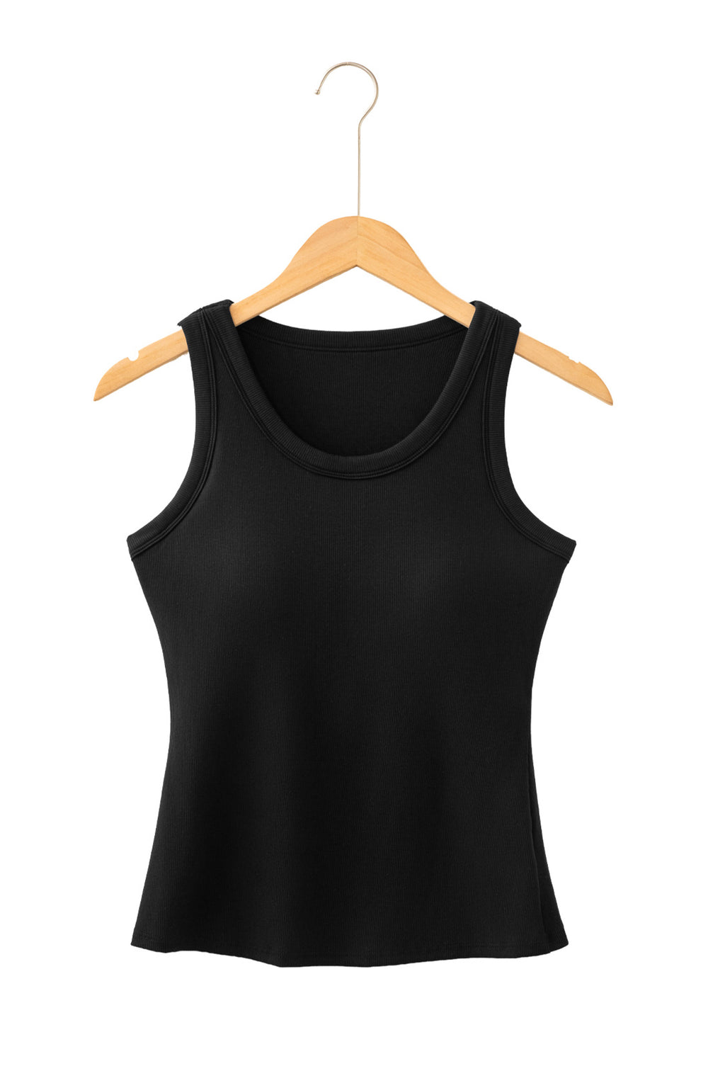 Four Leaf Clover Slim Ribbed Padded Tank Top