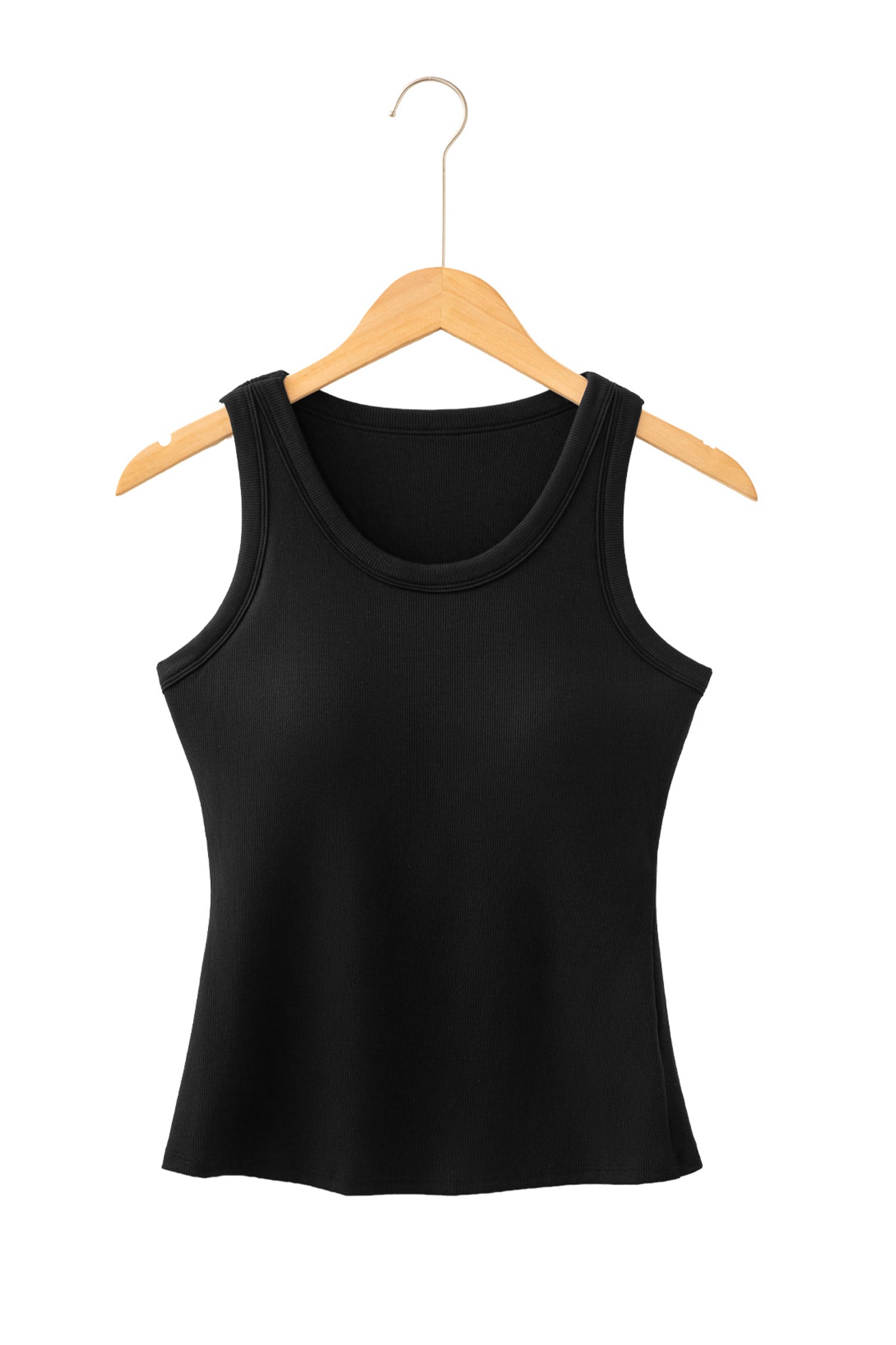 Four Leaf Clover Slim Ribbed Padded Tank Top