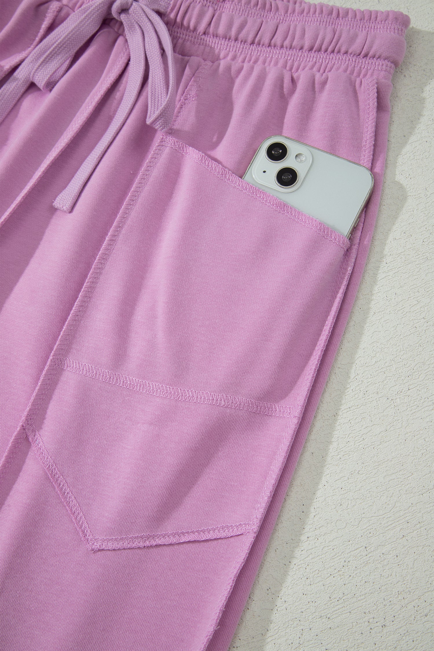 Rose Red Drop Shoulder Boxy Tee and Barrel Pants Set