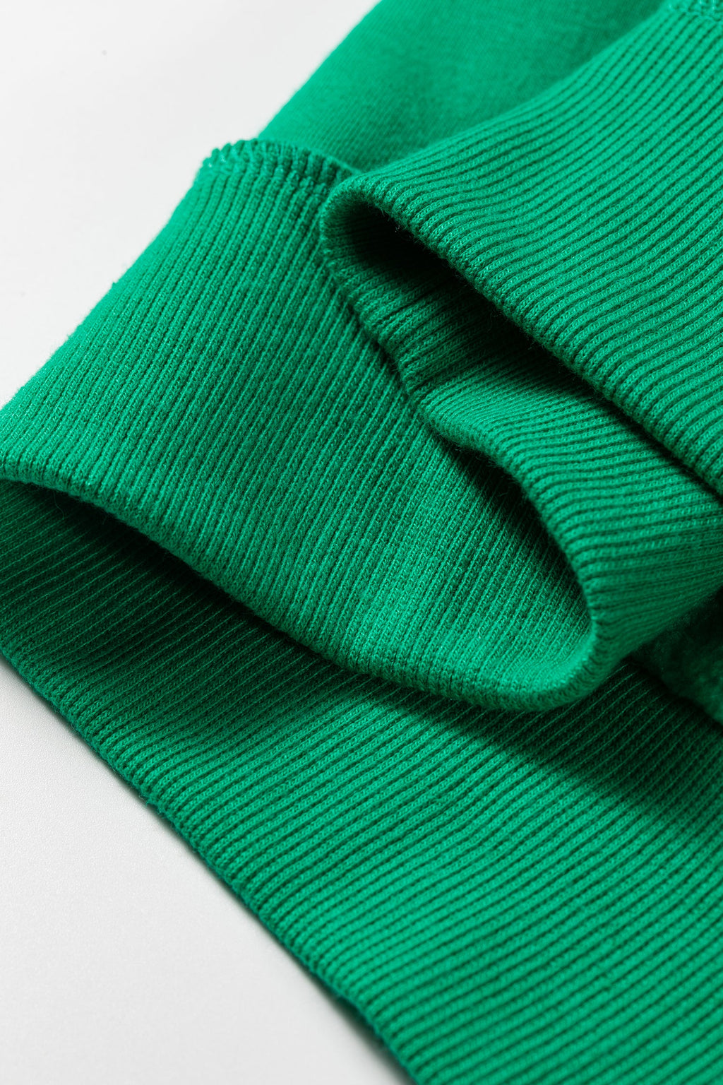 Bright Green Oversize Drop Shoulder Reversible Mock Neck Sweatshirt