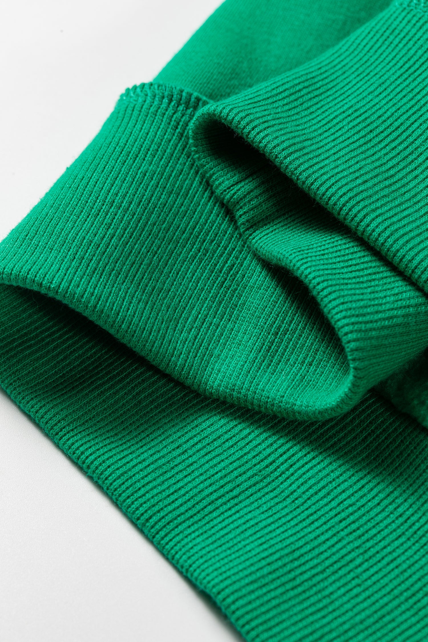 Bright Green Oversize Drop Shoulder Reversible Mock Neck Sweatshirt