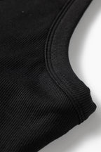 Four Leaf Clover Slim Ribbed Padded Tank Top