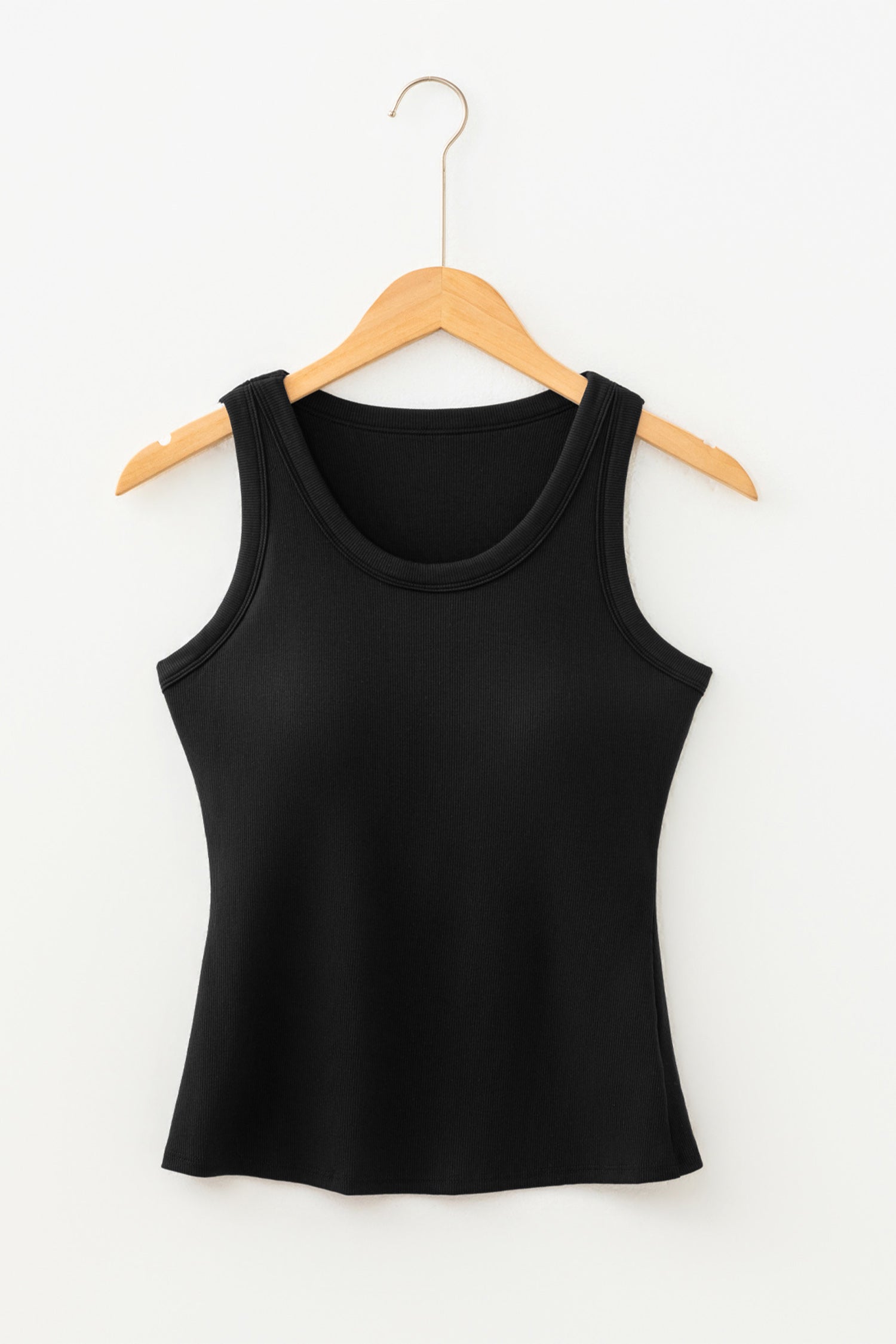 Four Leaf Clover Slim Ribbed Padded Tank Top