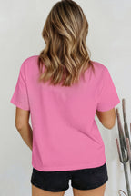 Sachet Pink Solid Color High Neck Oversize Tee