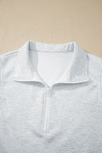 Light Grey Solid Color Sleeveless Zipper Tank and Skort Set