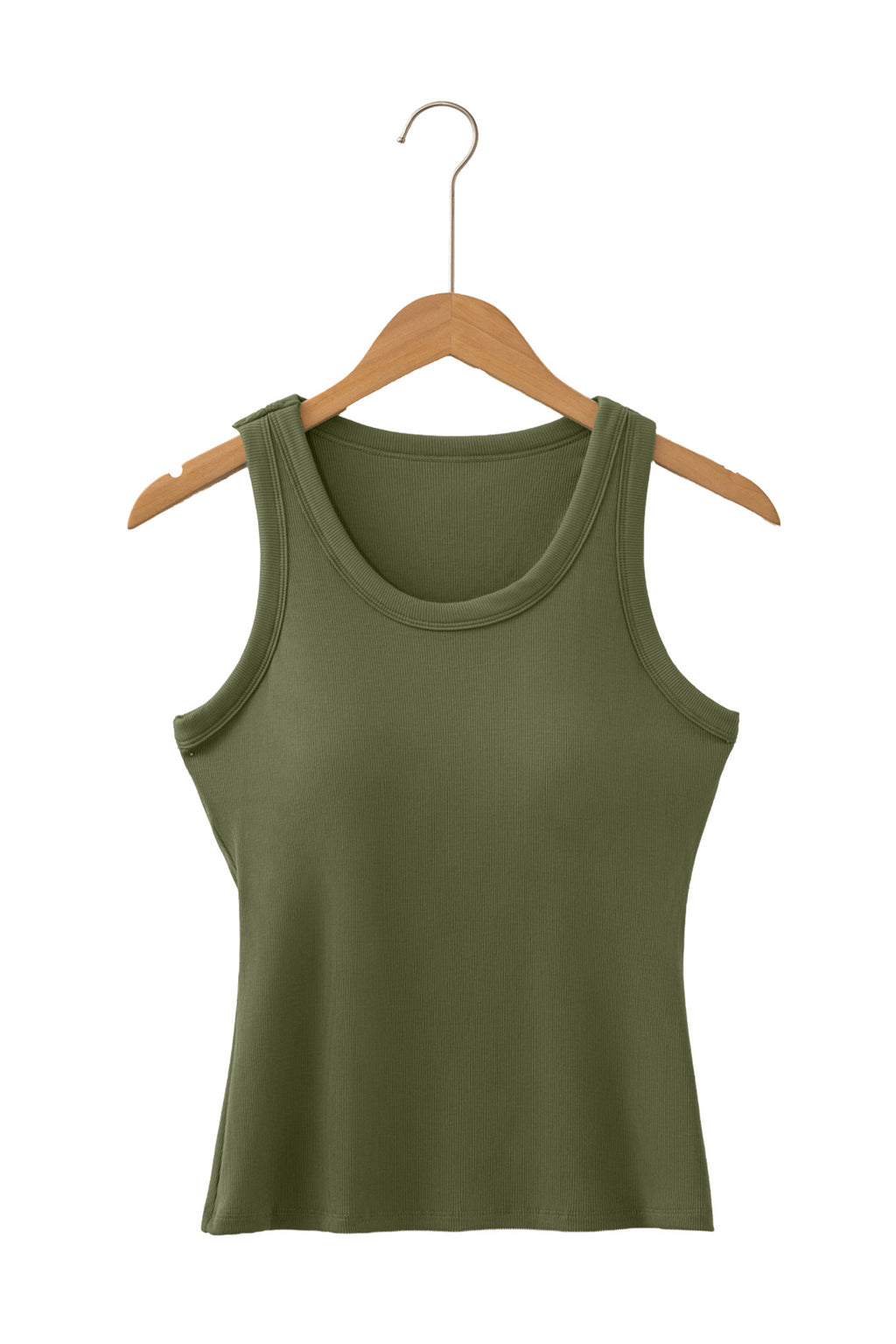 Four Leaf Clover Slim Ribbed Padded Tank Top