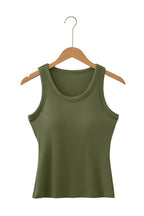 Four Leaf Clover Slim Ribbed Padded Tank Top
