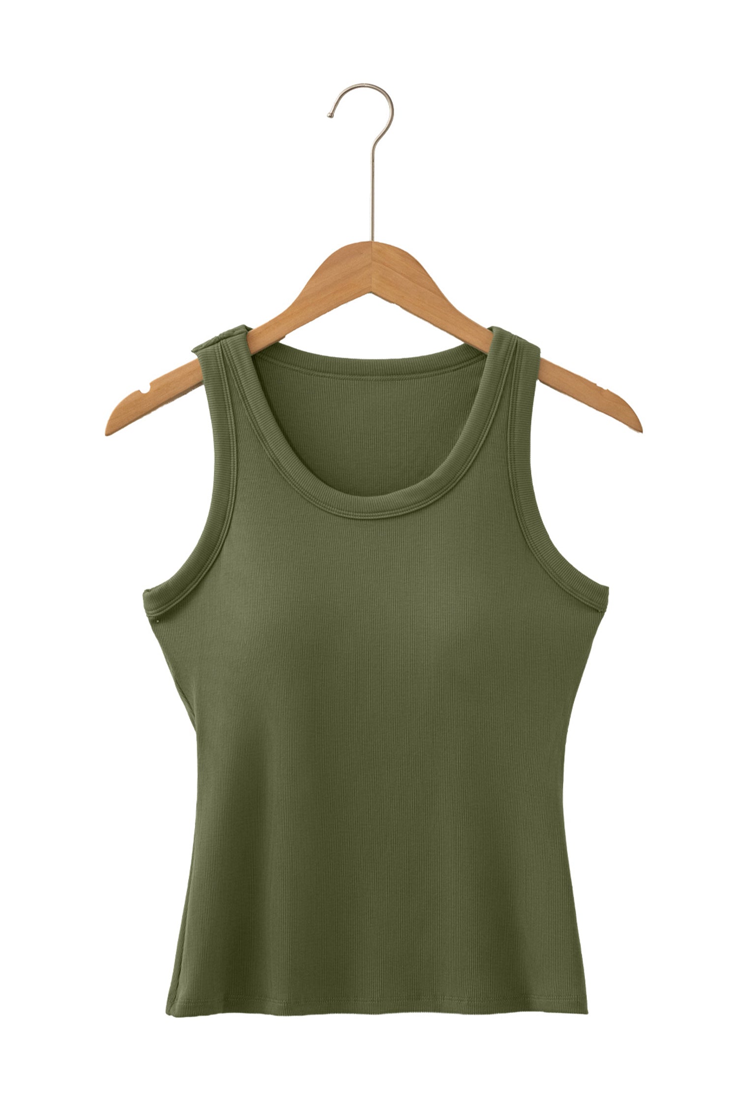 Four Leaf Clover Slim Ribbed Padded Tank Top