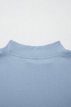 Sachet Pink Solid Color High Neck Oversize Tee