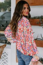 Pink Cakewalk Floral Smocked Blouse