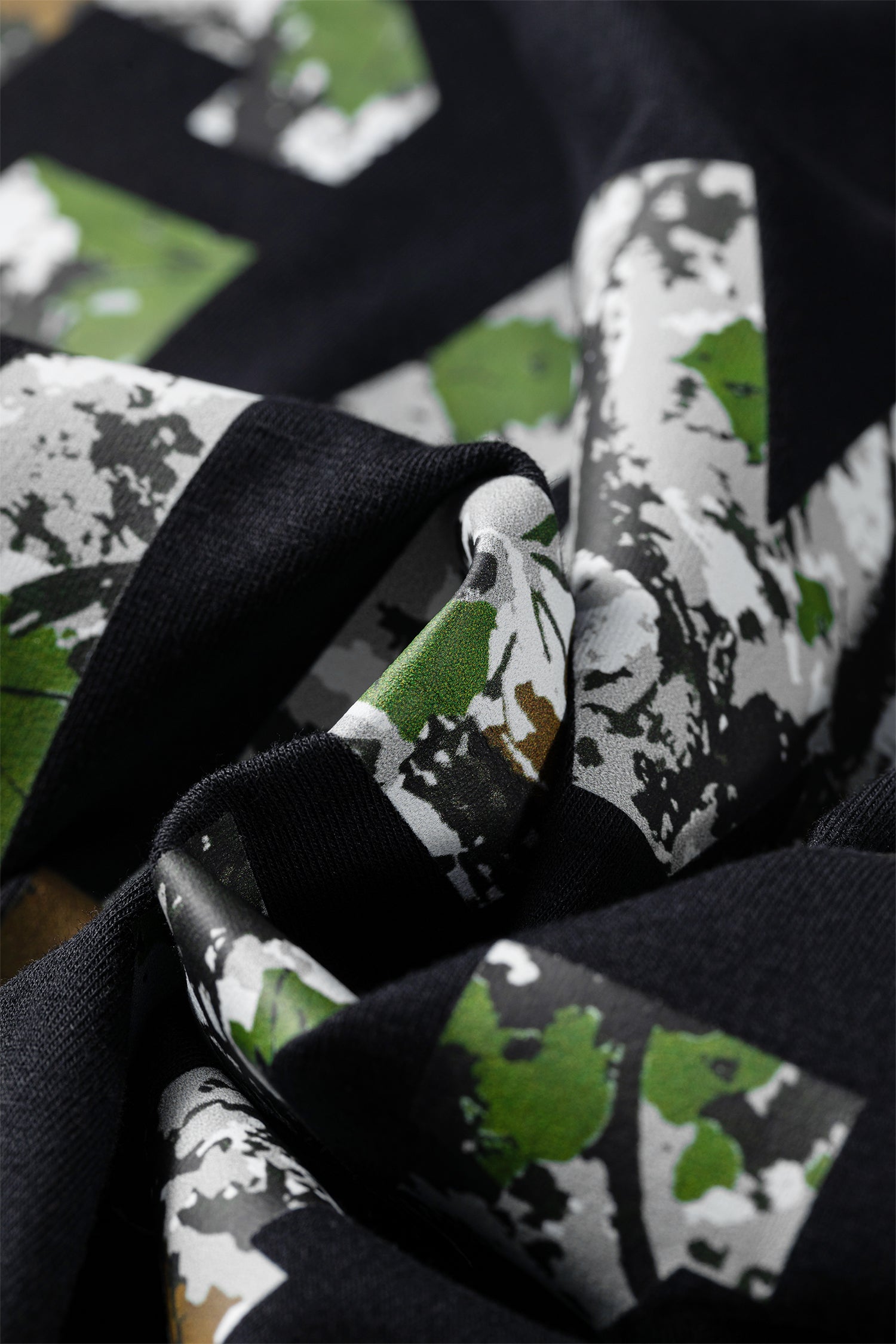 Black Game Day Camo Letter Print Round Neck Casual T Shirt