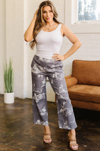 Gray Wild West Riding Vintage Printed Shift Jeans