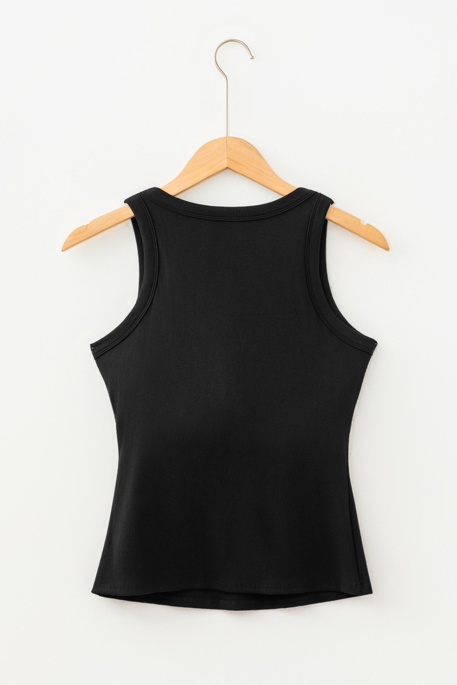 Four Leaf Clover Slim Ribbed Padded Tank Top