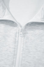 Light Grey Solid Color Sleeveless Zipper Tank and Skort Set