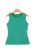 Bonbon Slim Ribbed Mineral Wash Tank Top