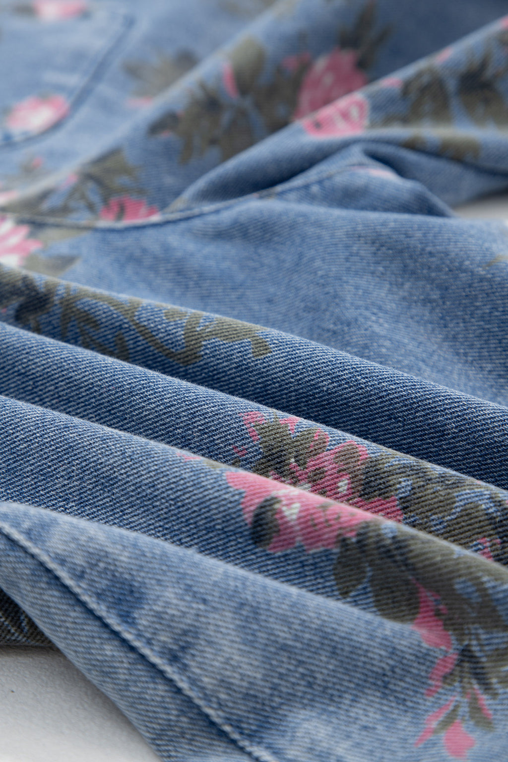 Myosotis Floral Print Denim Shortalls