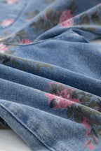Myosotis Floral Print Denim Shortalls