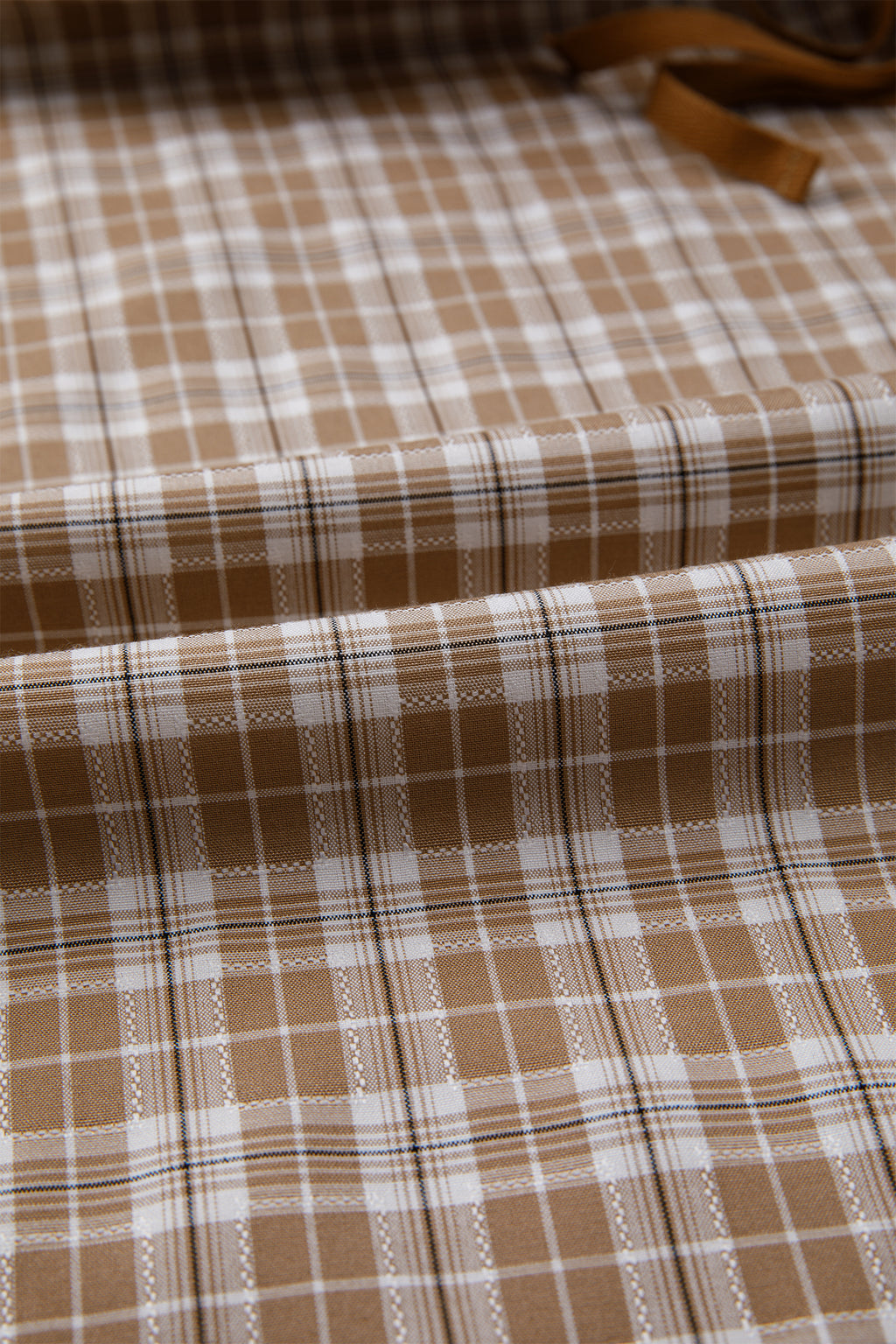 Chestnut Plaid Print Elastic Waist Bow Tie Contrast Detail Jogger Pants